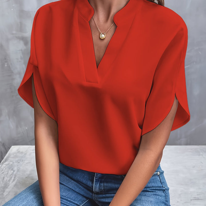 Elegant Summer Blouse for Women in Red