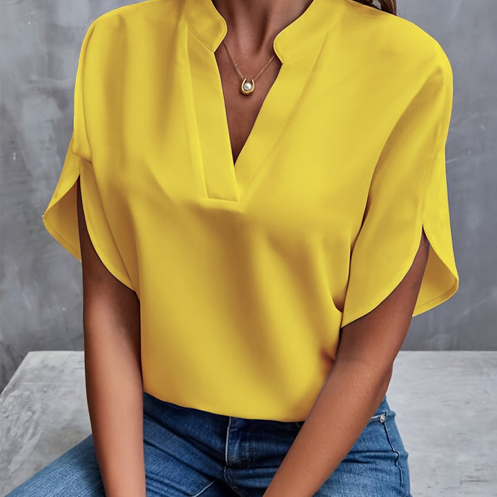 Elegant Summer Blouse for Women in Yellow