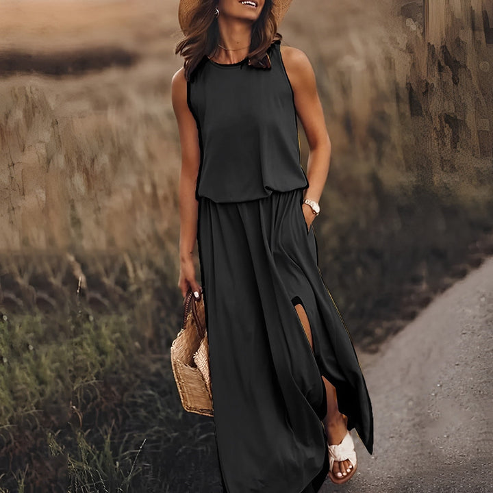 Elegant Summer Maxi Dress in Black