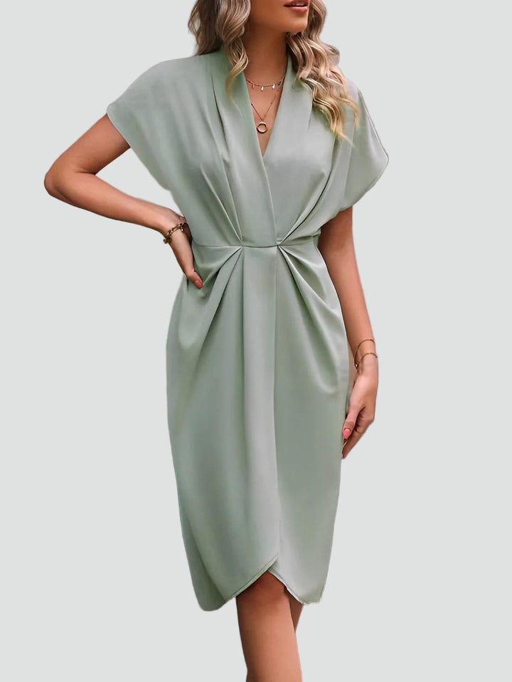 Elegant Women's Midi Wrap Cocktail Dress (7)