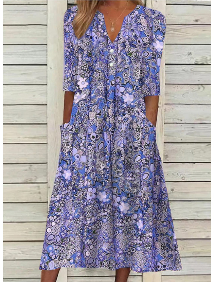 Elegantes Sommerkleid Beach dress in Blue