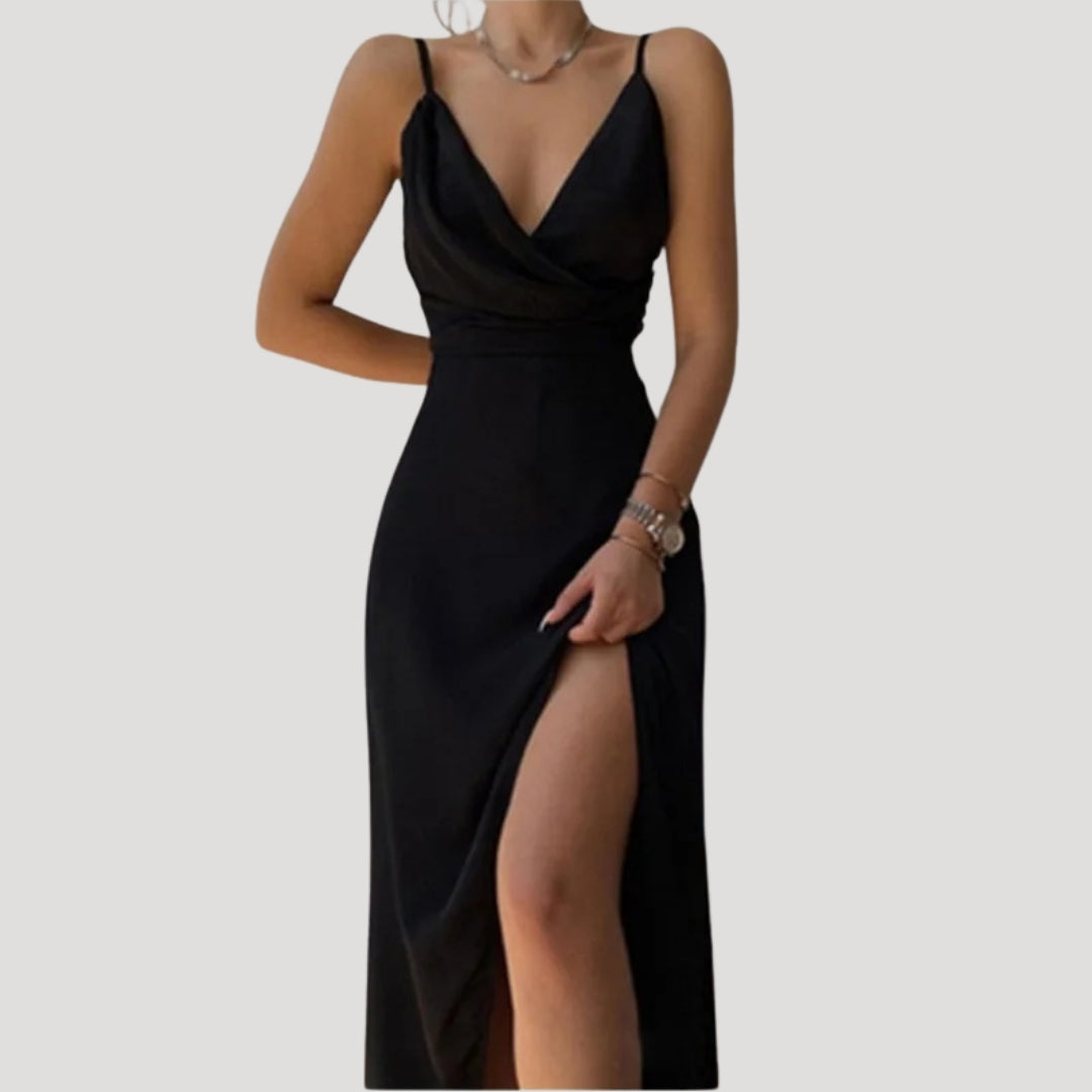 Emily Maxi Wedding Guest Dress with Side Slit Foto 7