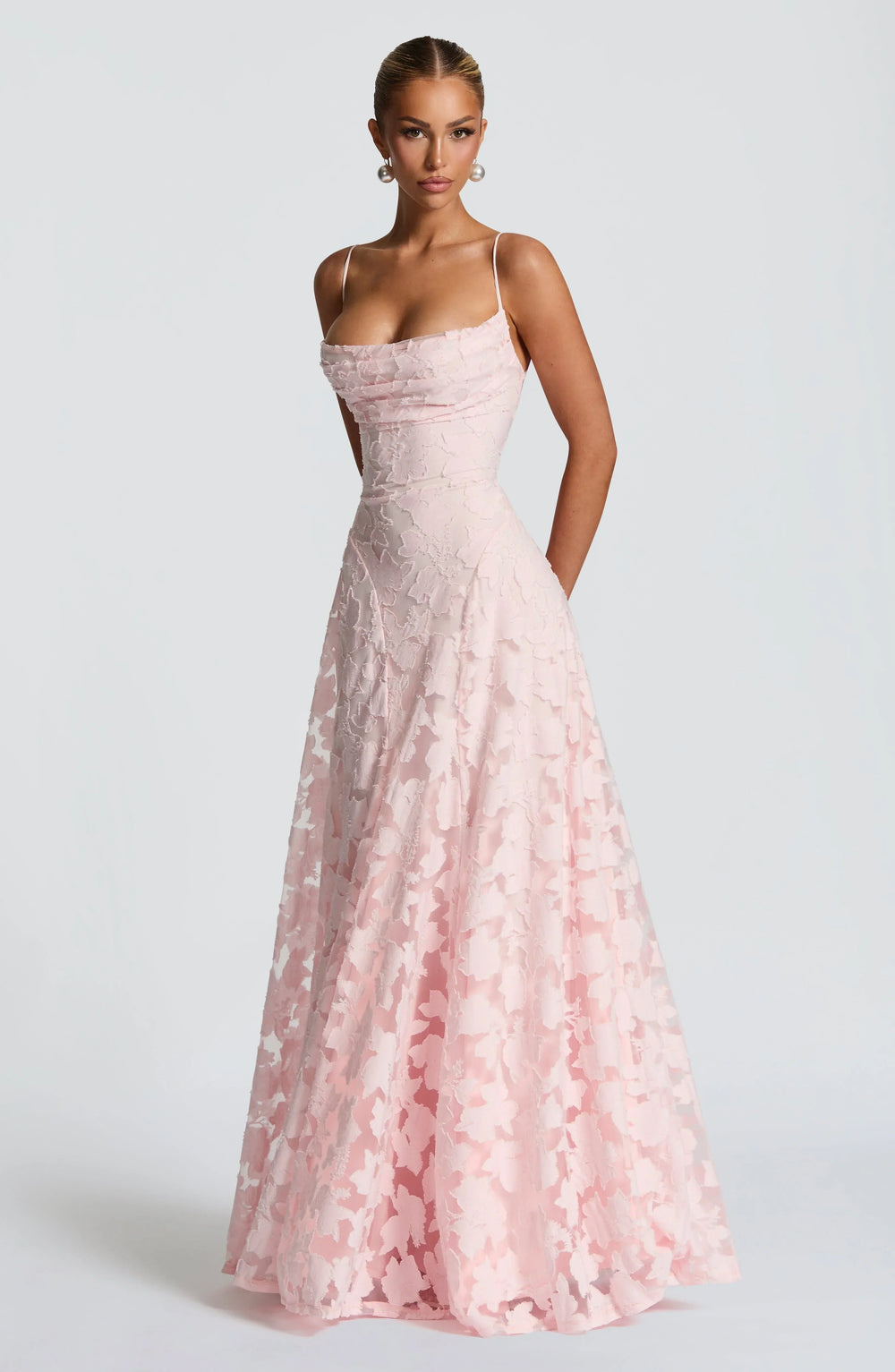 Ethereal Floral A-Line Maxi Wedding Guest Dress (2)