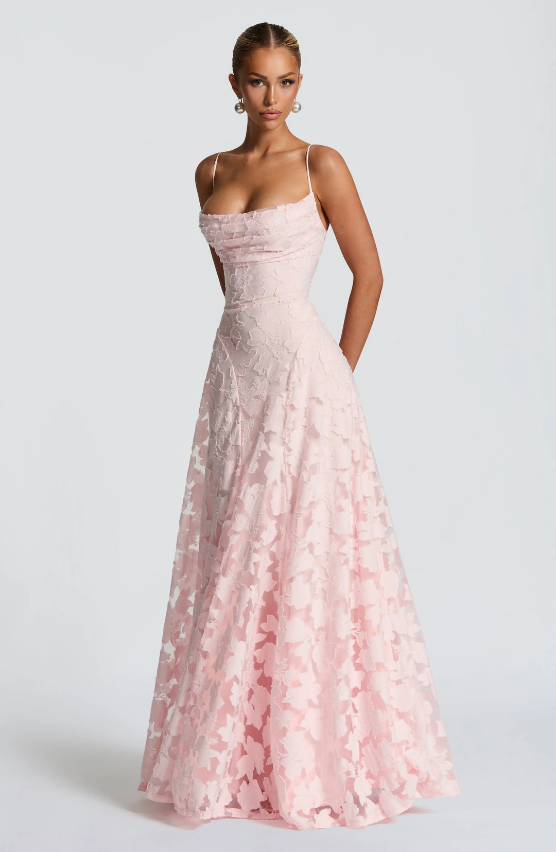 Ethereal Floral A-Line Maxi Wedding Guest Dress (2)