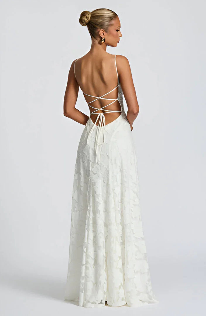 Ethereal Floral A-Line Maxi Wedding Guest Dress (9)
