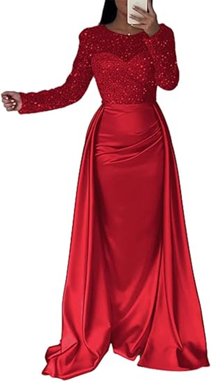 Eva Beaded Evening Dress with Satin Skirt Foto 7