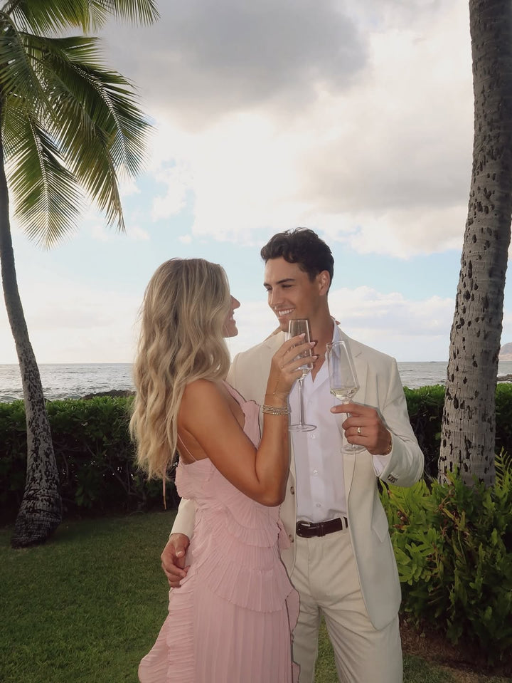 Feminine Pleated Maxi Dress for Summer Wedding Guests in Pink 3