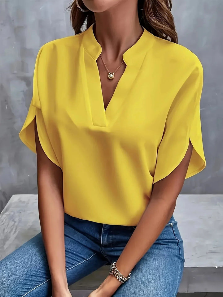Fifi Blouse with V-Neck and Split Sleeves Foto 3