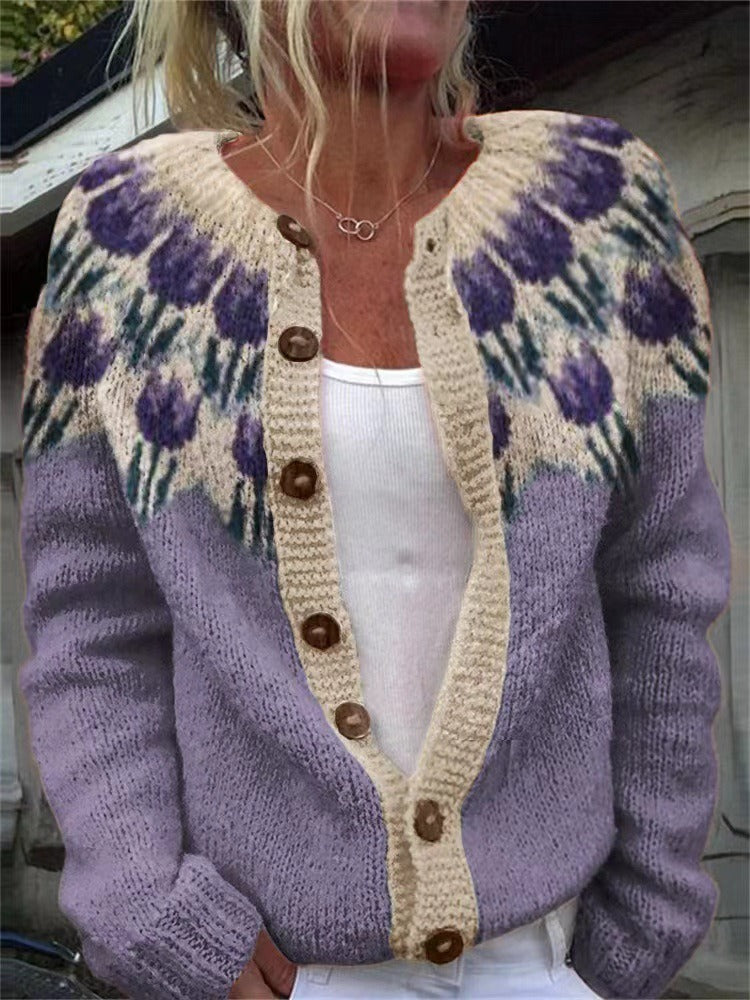 Flo Nordic Cardigan in a Vintage Style Foto 3