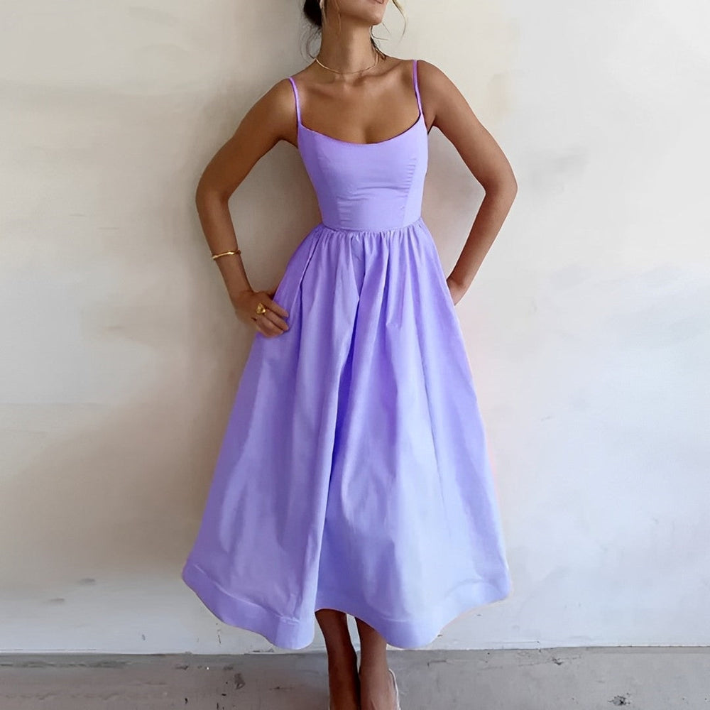 Florence White Summer Dress with Straps Foto 2