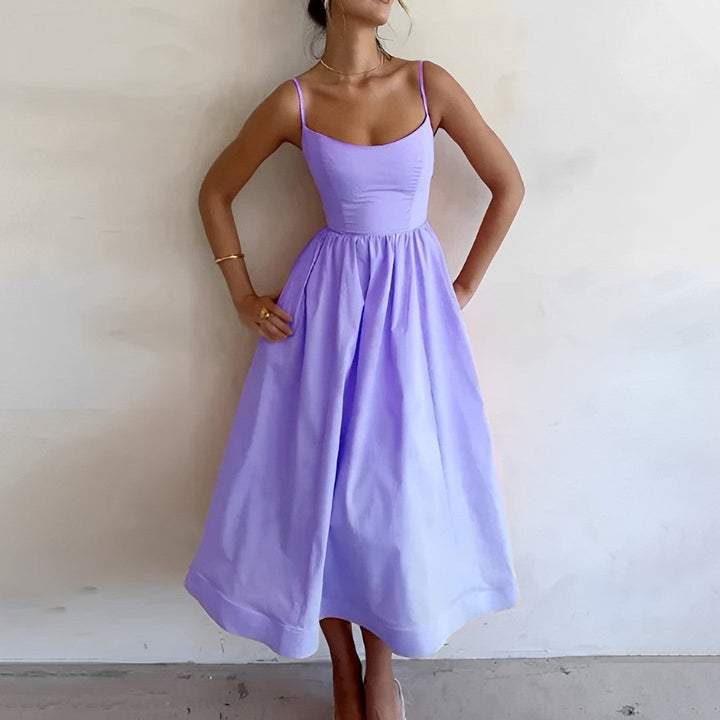 Florence White Summer Dress with Straps Foto 2