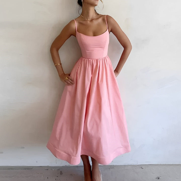 Florence White Summer Dress with Straps Foto 3