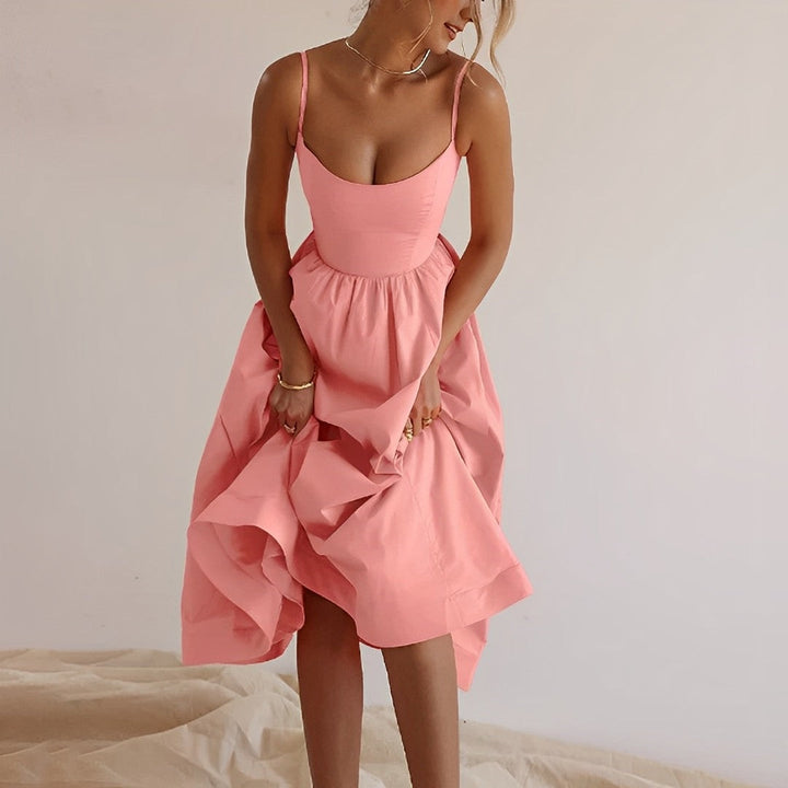 Florence White Summer Dress with Straps Foto 4