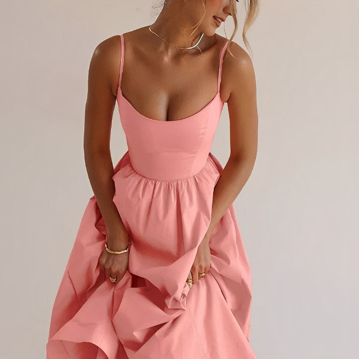 Florence White Summer Dress with Straps Foto 5