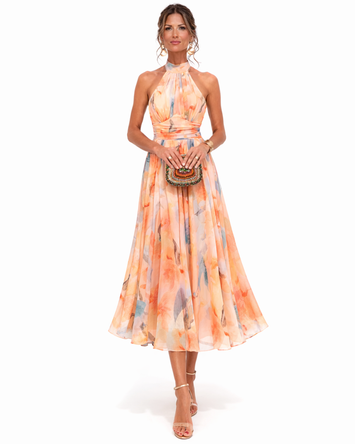 Flowing Linen Maxi Dress for Summer