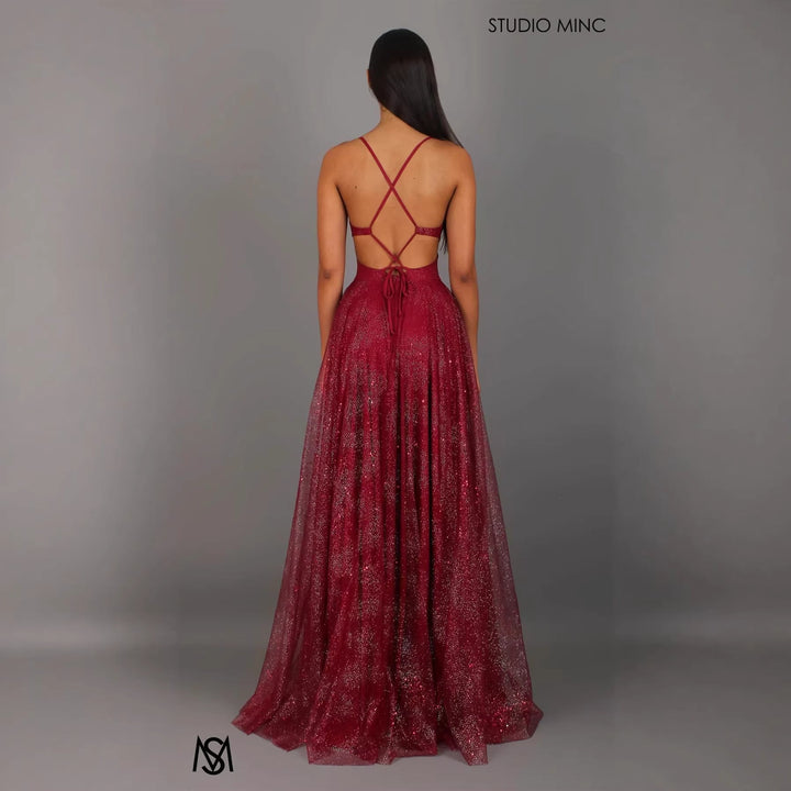 Gabriella A-Line Evening Dress with Spaghetti Straps Foto 2