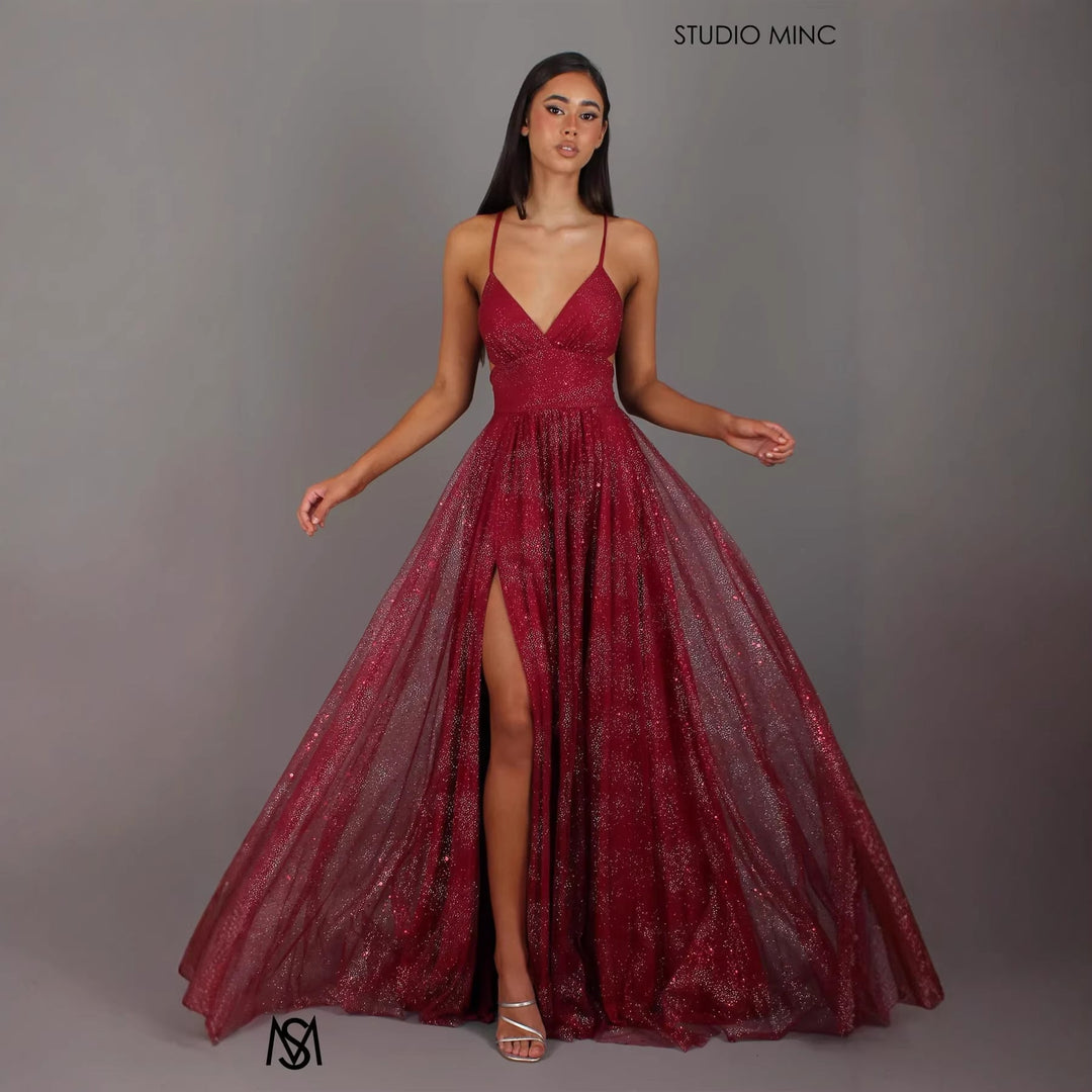 Gabriella A-Line Evening Dress with Spaghetti Straps Foto 3