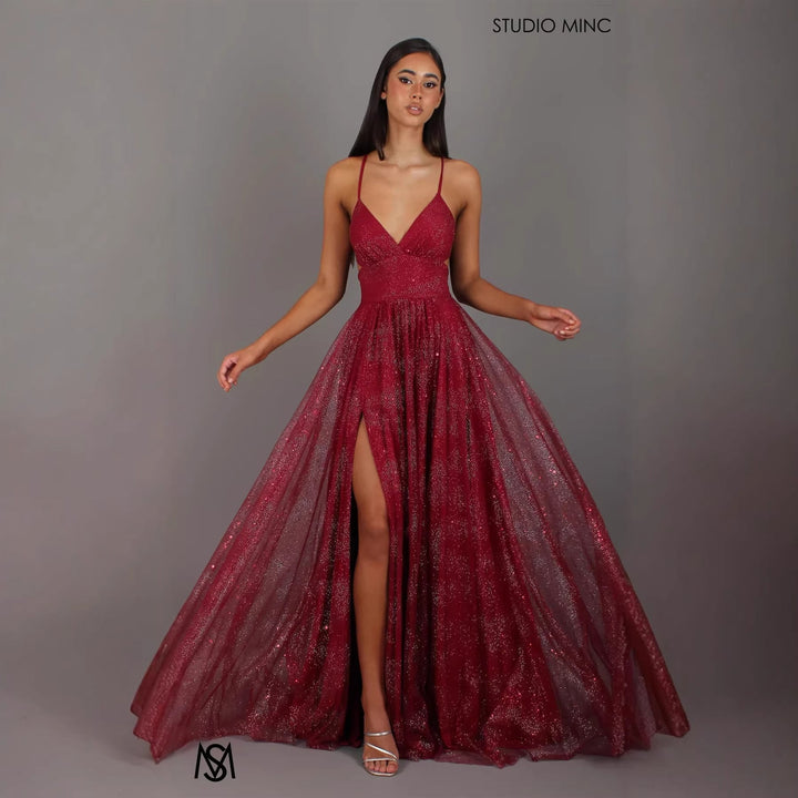 Gabriella A-Line Evening Dress with Spaghetti Straps Foto 3