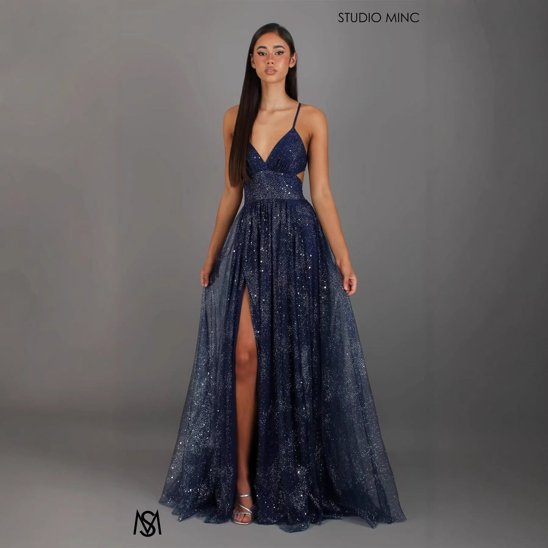 Gabriella A-Line Evening Dress with Spaghetti Straps Foto 4