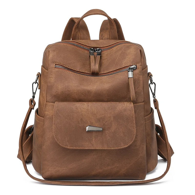 Gail Leather Backpack with Handy Pockets Foto 1