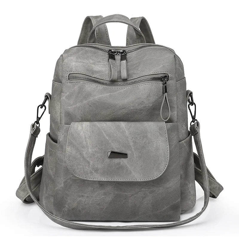 Gail Leather Backpack with Handy Pockets Foto 4