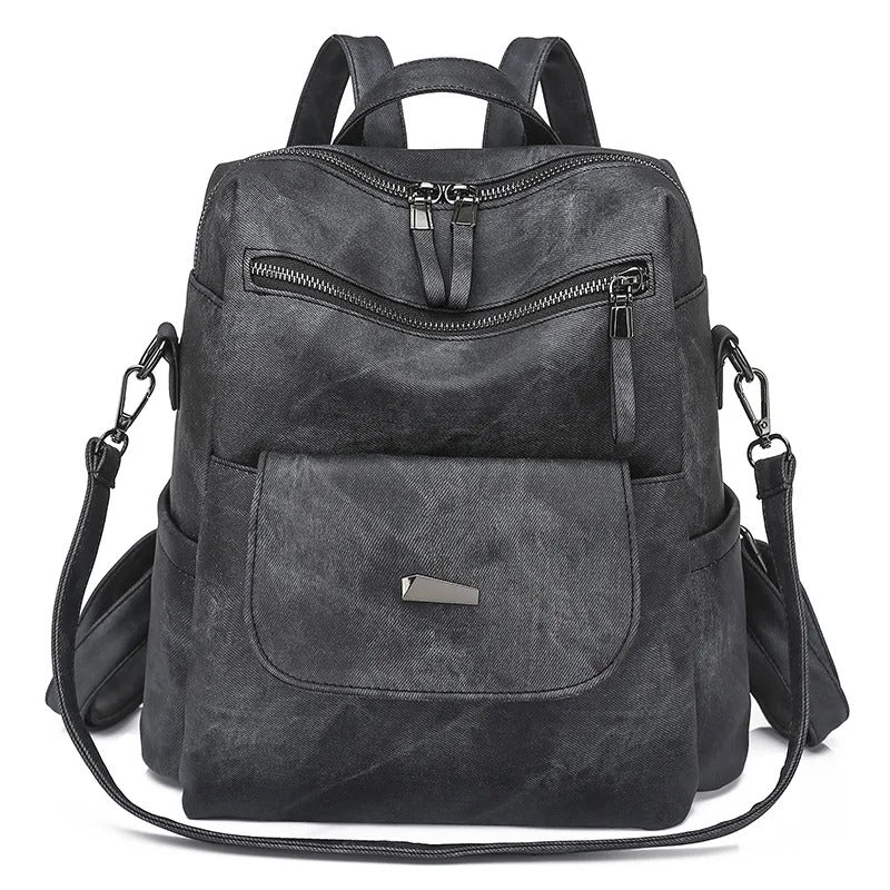 Gail Leather Backpack with Handy Pockets Foto 5