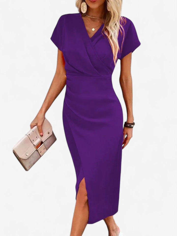 Harriet Wrap Summer Dress with Side Slit Foto 1