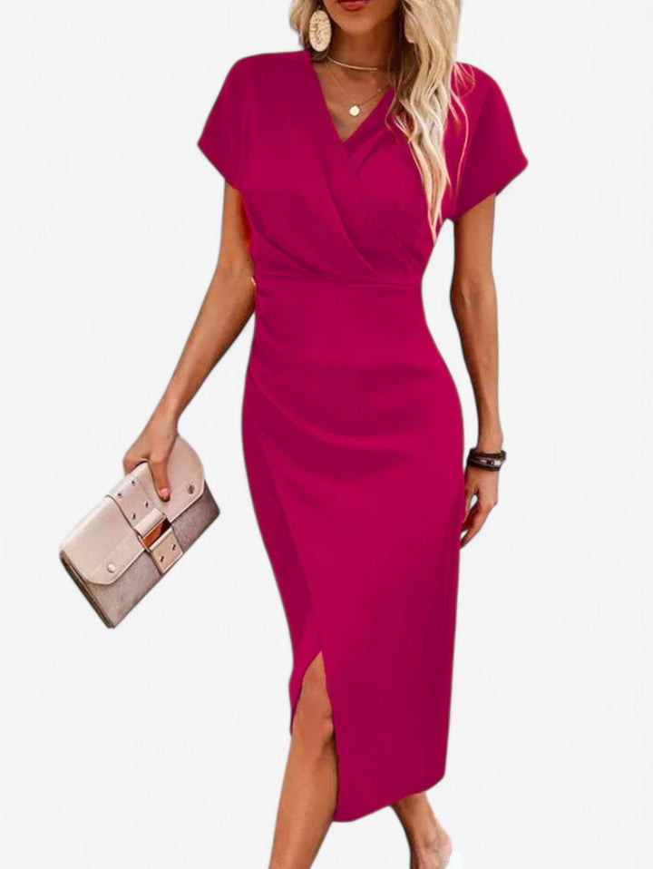 Harriet Wrap Summer Dress with Side Slit Foto 3