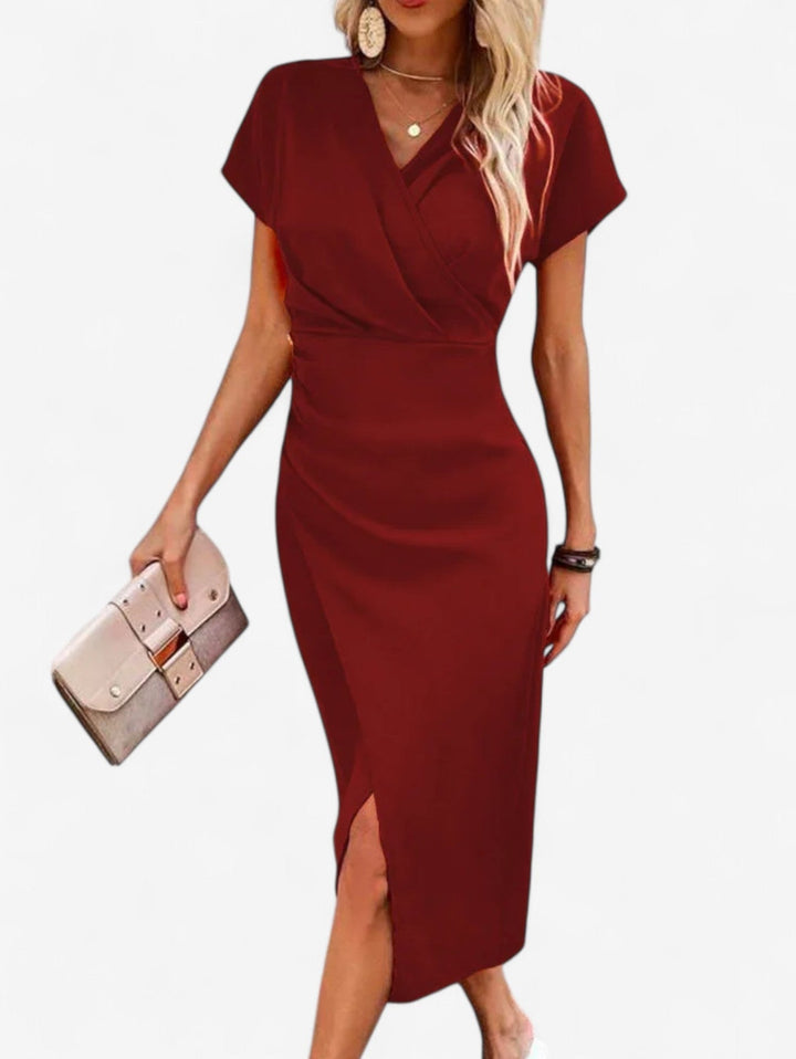 Harriet Wrap Summer Dress with Side Slit Foto 4