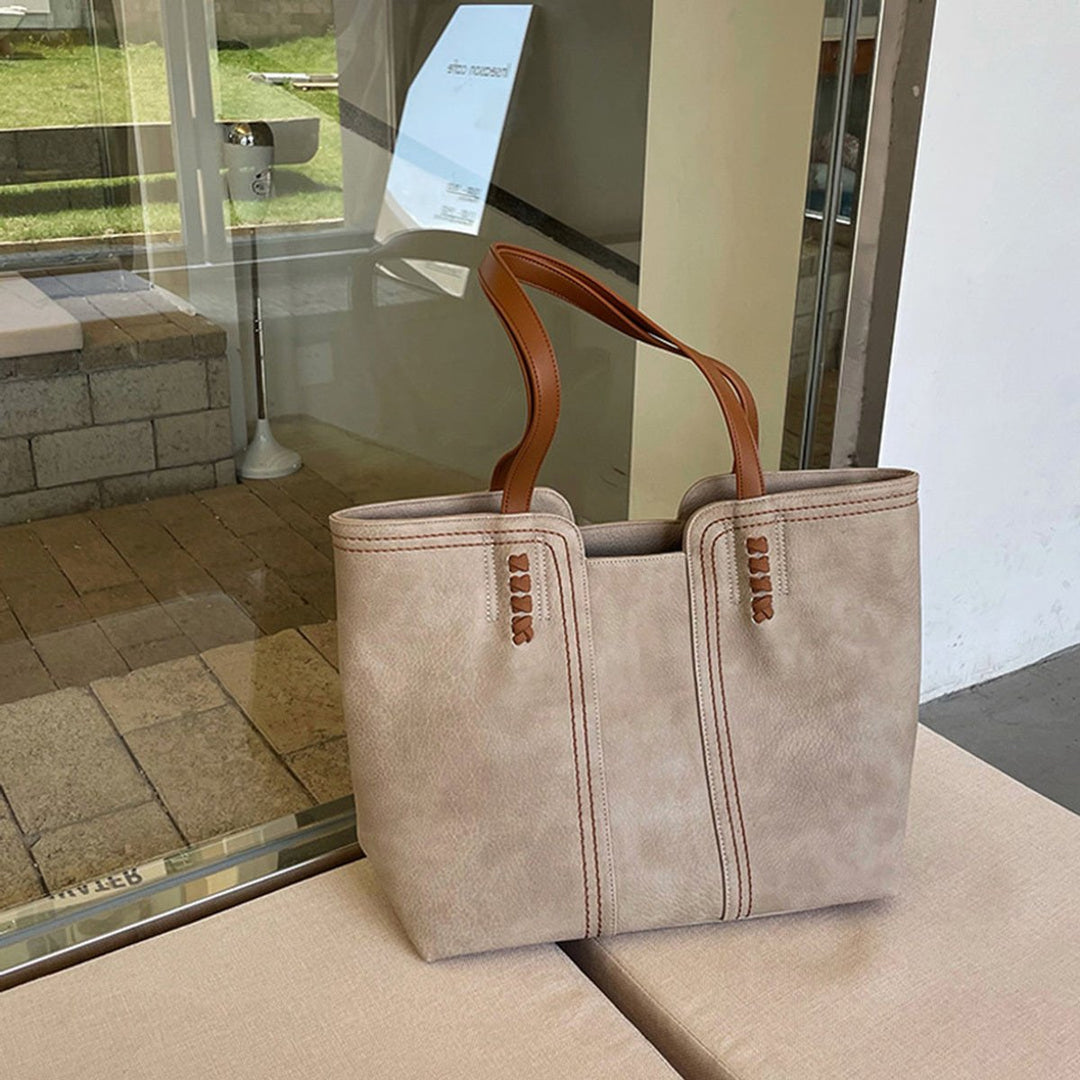Immy Minimalist Tote Bag in Faux Leather Foto 1