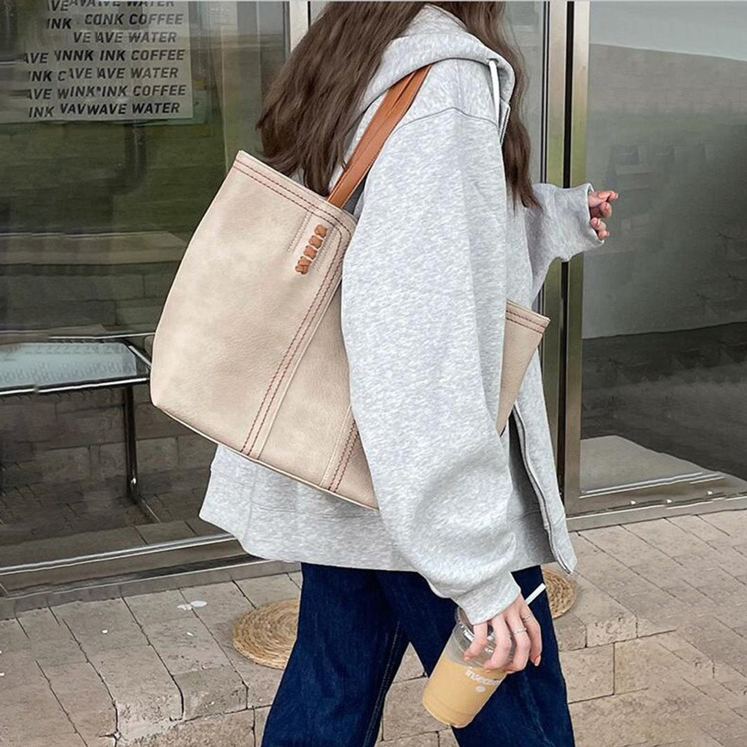 Immy Minimalist Tote Bag in Faux Leather Foto 3