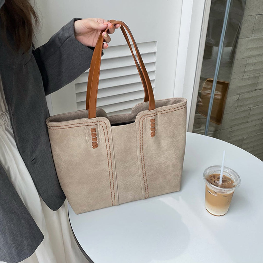 Immy Minimalist Tote Bag in Faux Leather Foto 4