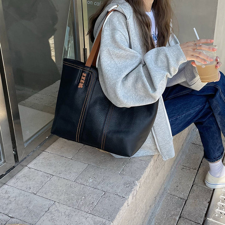 Immy Minimalist Tote Bag in Faux Leather Foto 5