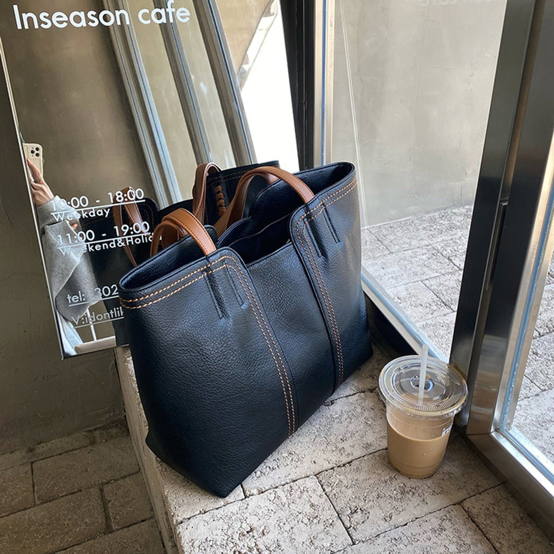 Immy Minimalist Tote Bag in Faux Leather Foto 6