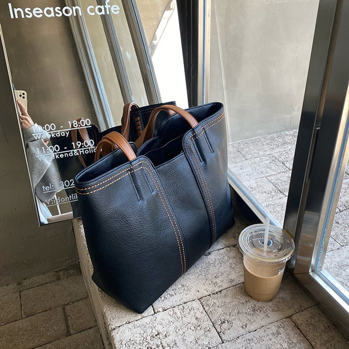 Immy Minimalist Tote Bag in Faux Leather Foto 6