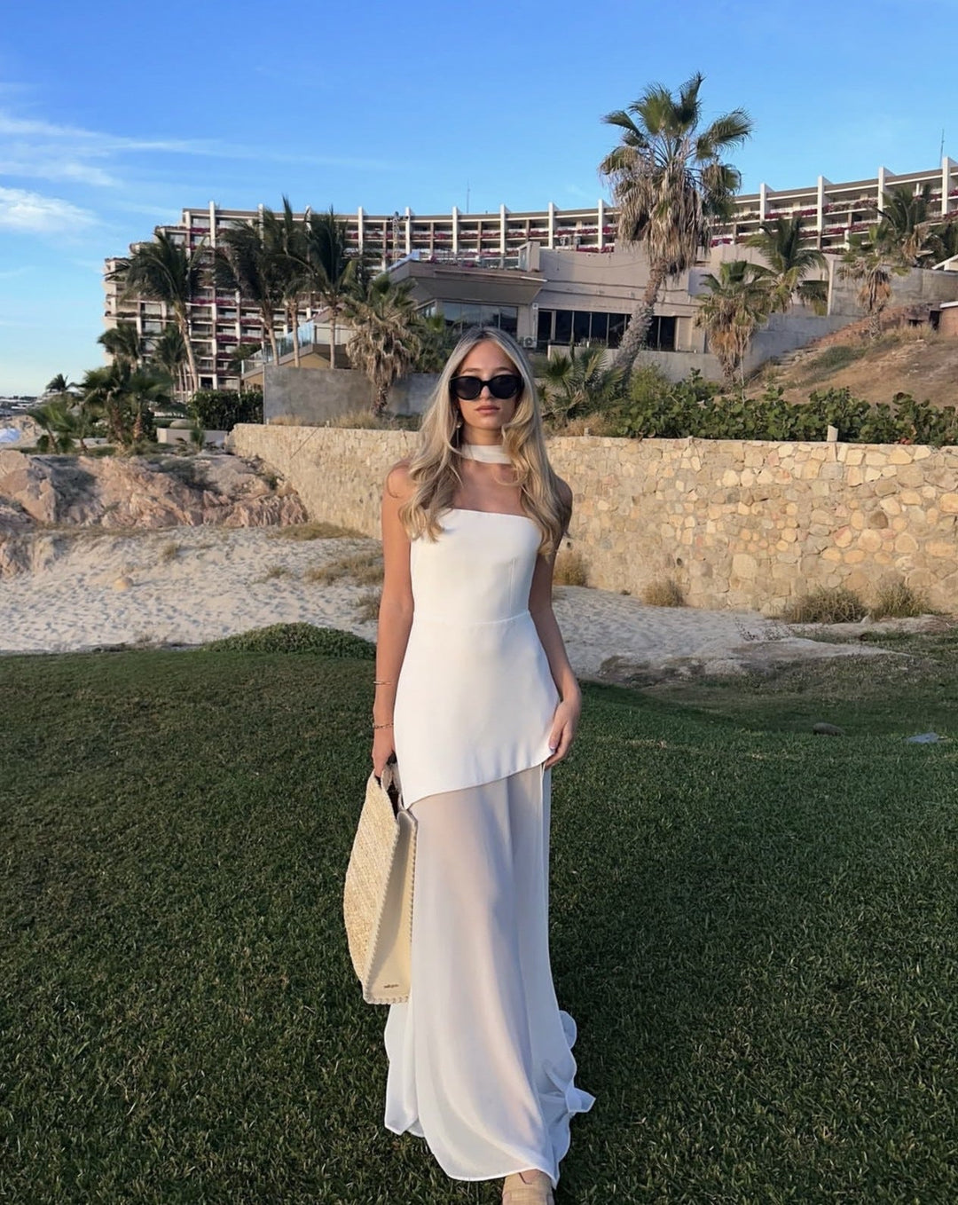 Imogen White Layered Summer Maxi Dress Foto 1