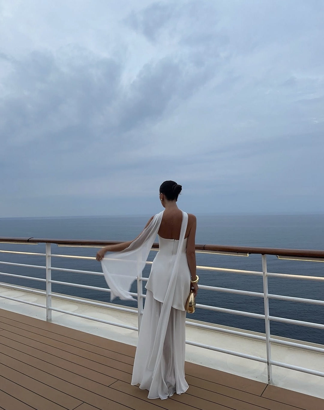Imogen White Layered Summer Maxi Dress Foto 3