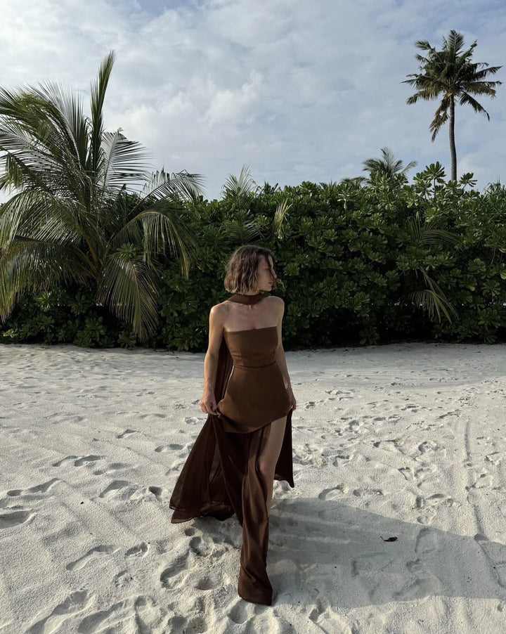 Imogen White Layered Summer Maxi Dress Foto 8