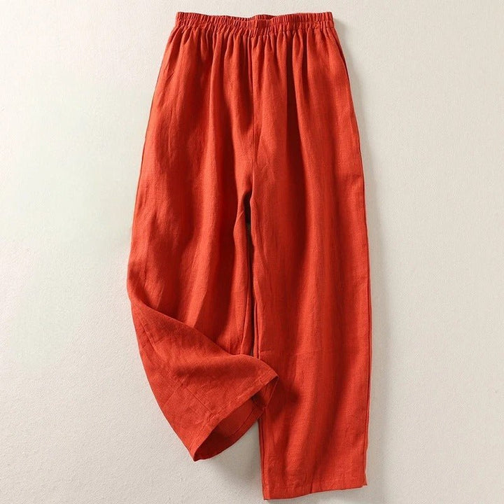 Kate Wide Linen Trousers with Elastic Waist Foto 1