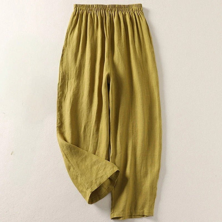 Kate Wide Linen Trousers with Elastic Waist Foto 2