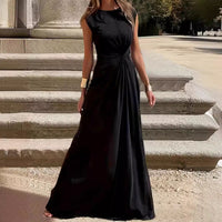 Sofia | High-Neck Evening Dress with Ruched Waist