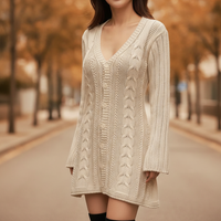 Ivy | Knitted Dress for Women with Cable Pattern