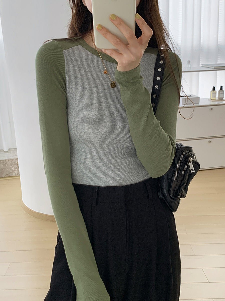 Knitted Dress for Women with Long Sleeves in Ozeangrün
