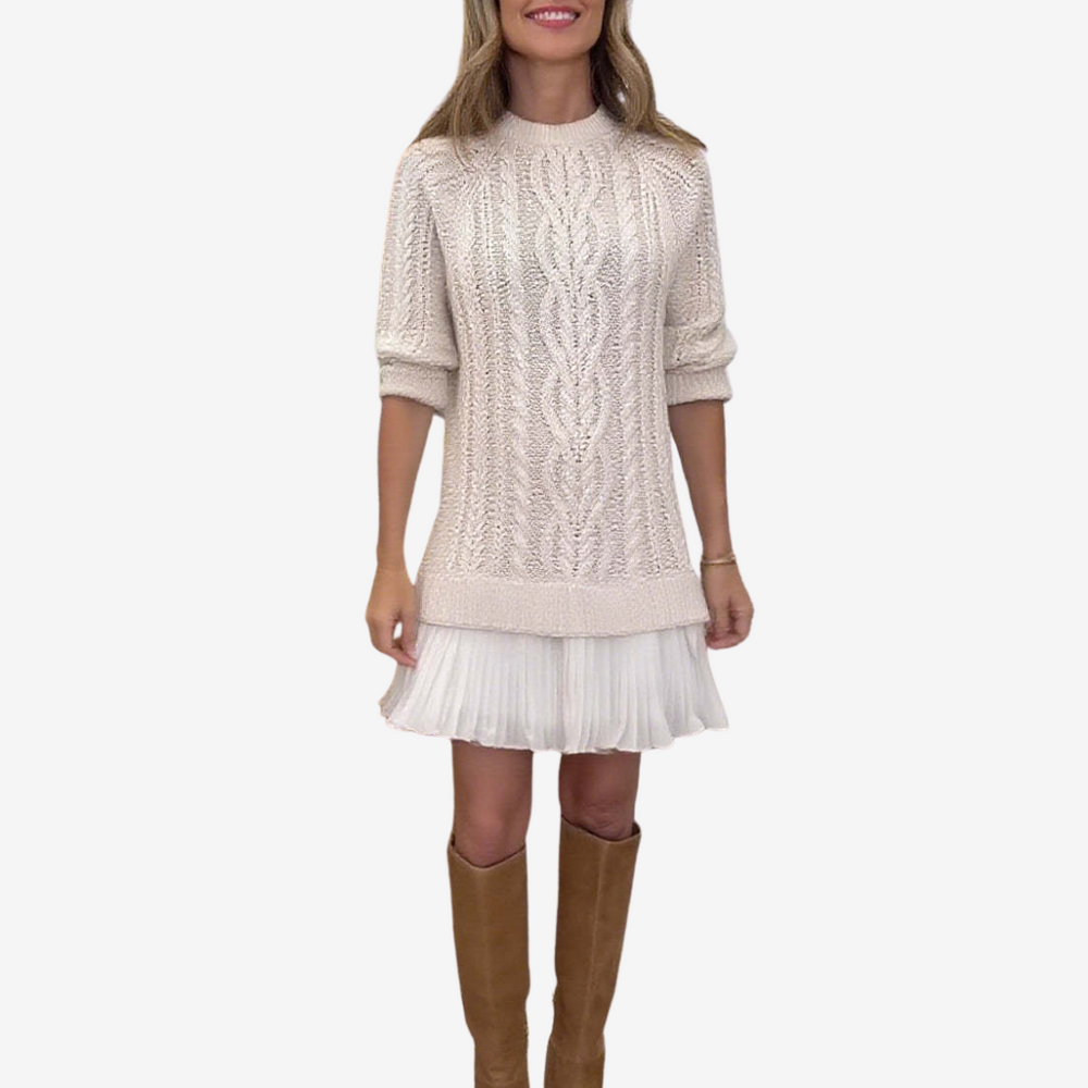 Knitted dress for women with midi length (2)