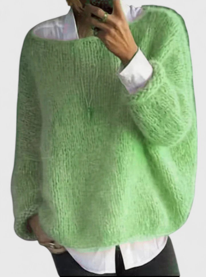 Ladies Christmas Jumper Relaxed Fit for Autumn in Green