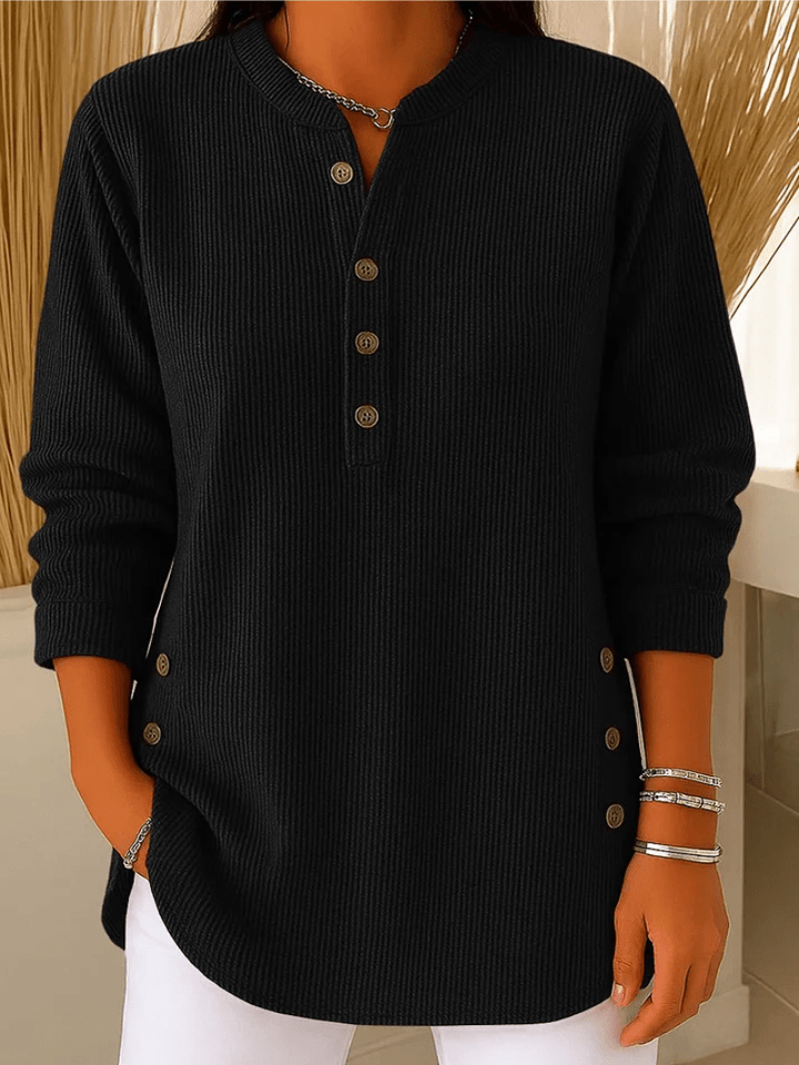 Ladies Jumper with Feminine Bow for Comfort in Black