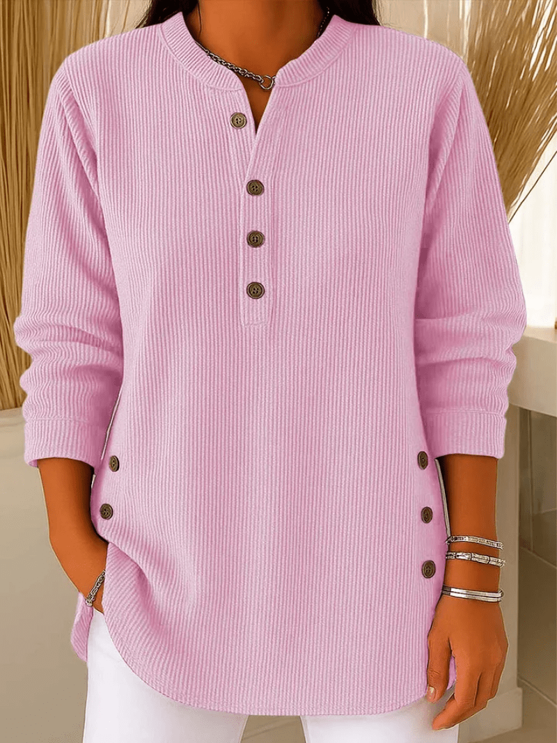 Ladies Jumper with Feminine Bow for Comfort in Pink