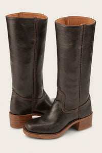 Lily | Leather-Look Block-Heel Knee-High Boots for Women