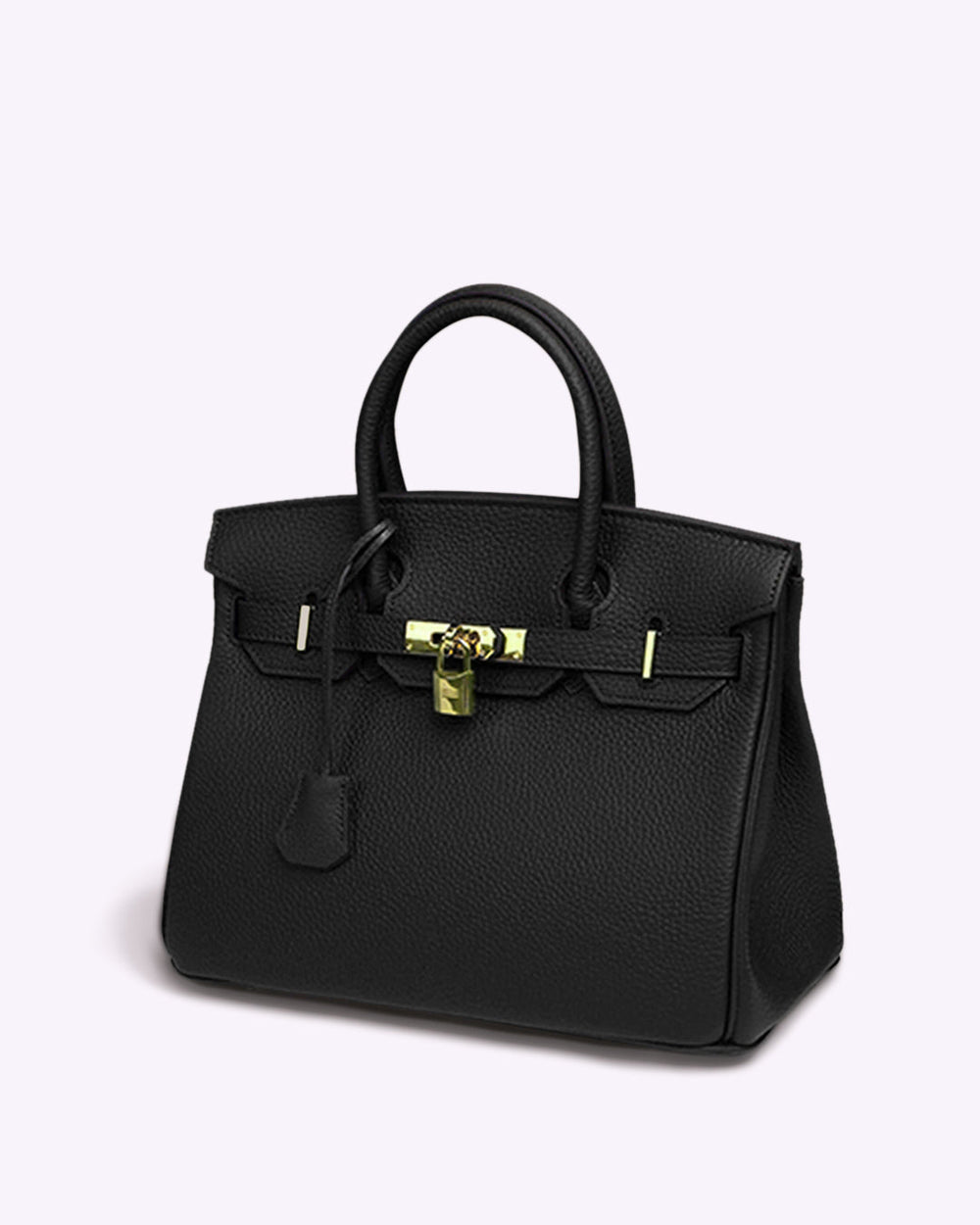 Leather Tote Bag for Everyday Work Essentials in Black