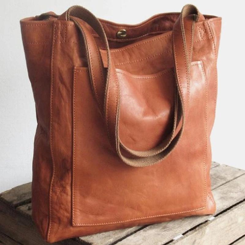 Leather Tote Bag for Women, Premium Everyday in Brown